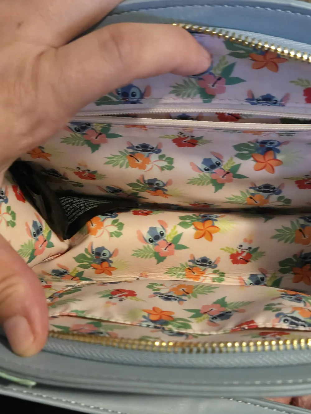 Loungefly Stitch Face Crossbody Bag - Light Blue & Mint